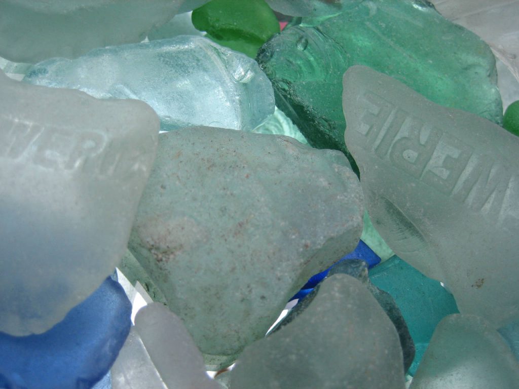 Different colors of genuine sea glass
