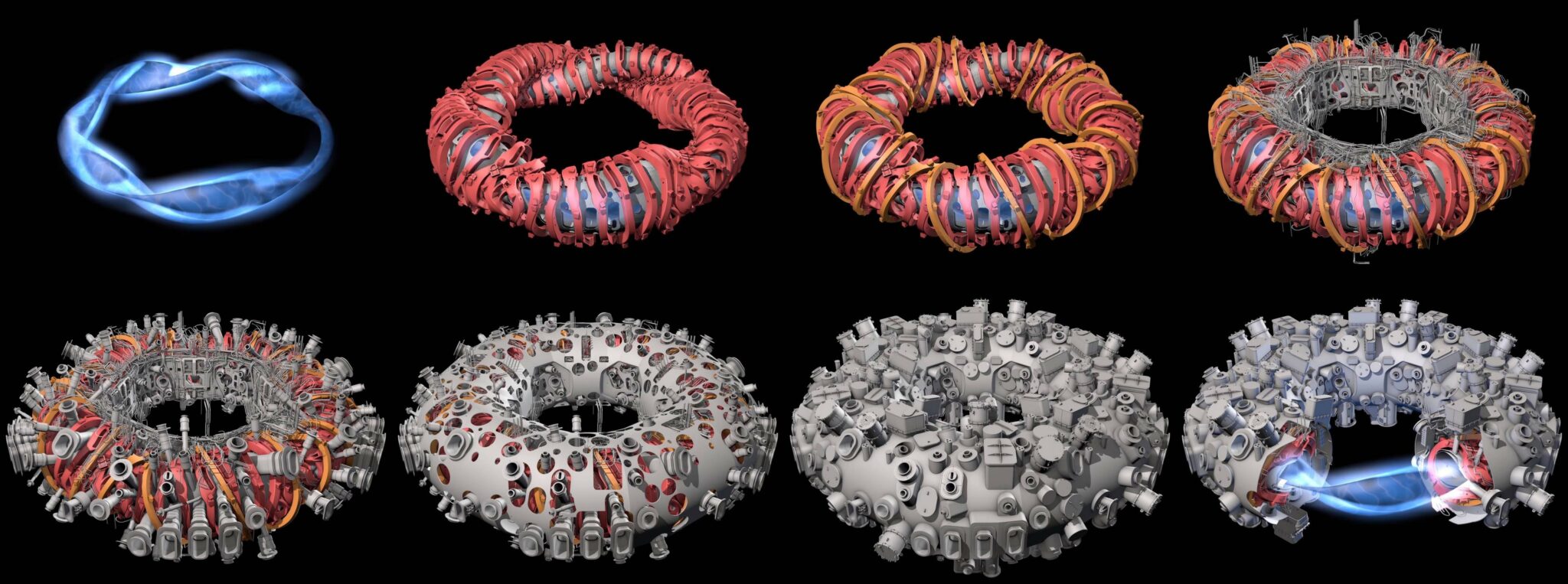 Imagen técnica de un stellarator stellarator technichal image