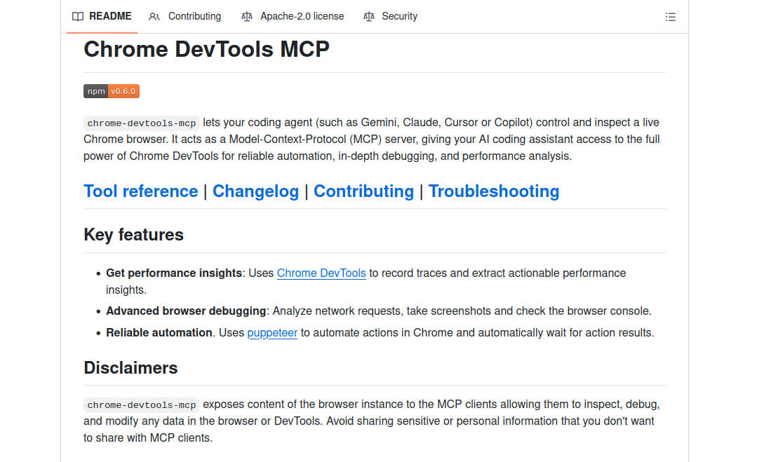 What is chrome devtools mcp