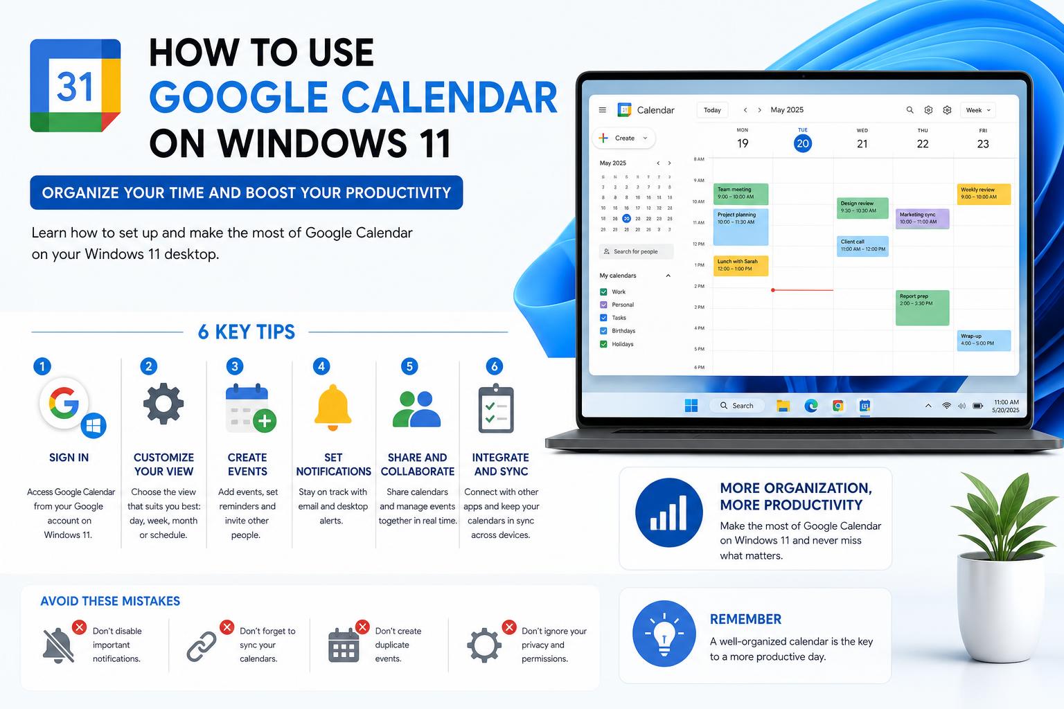 google calendar on desktop windows 11