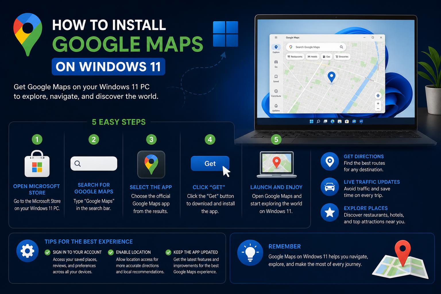 install google maps on windows 11