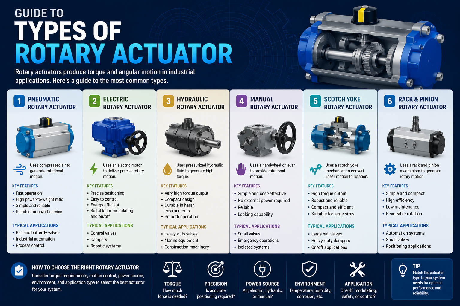 Guide to Types of Rotary Actuator