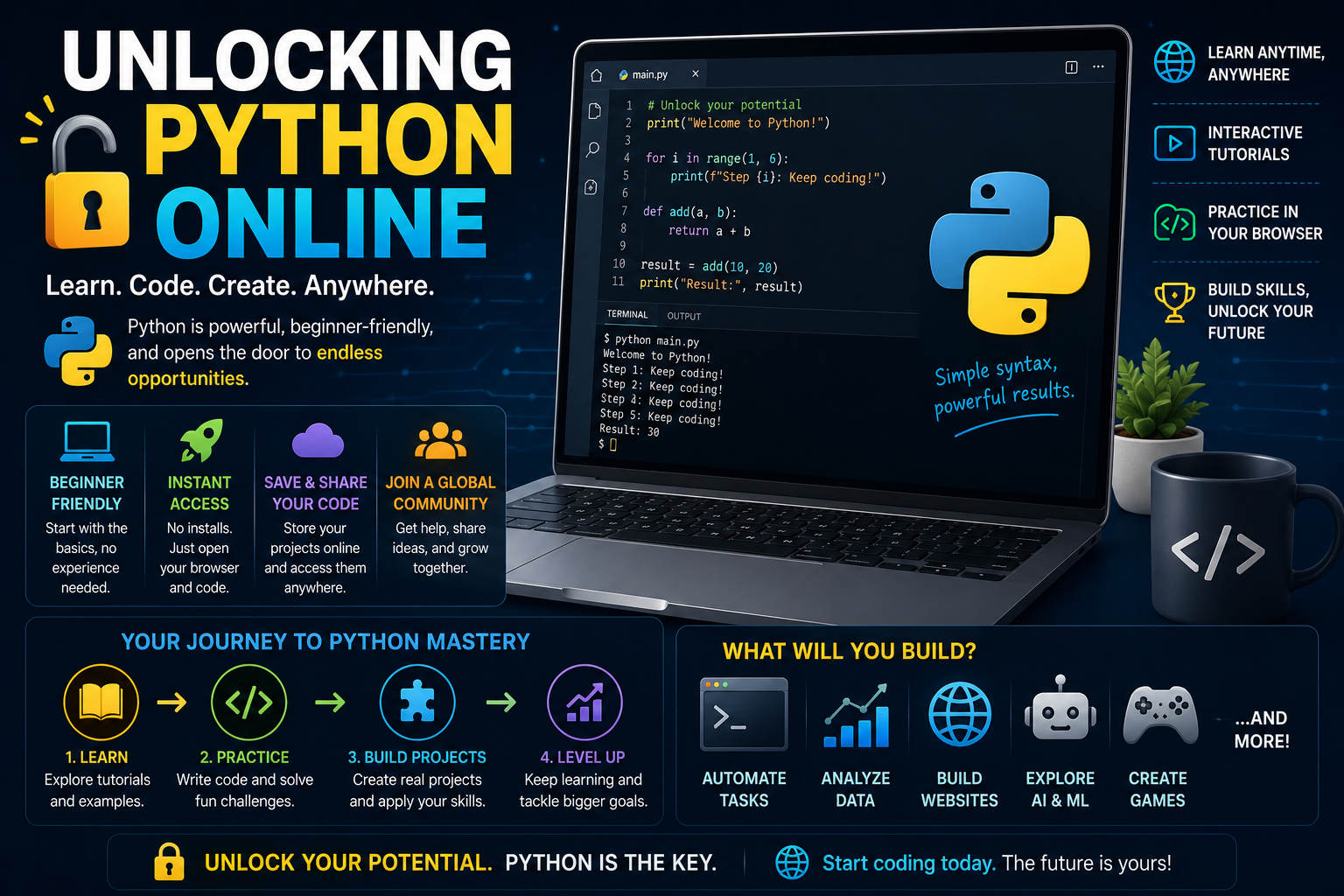 Unlocking python Online