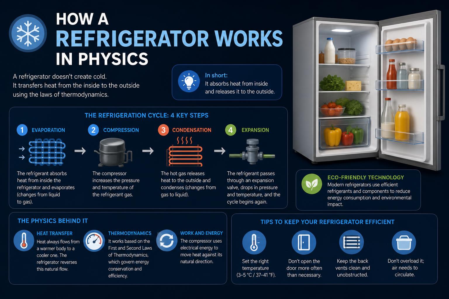 how refrigerator works in physics