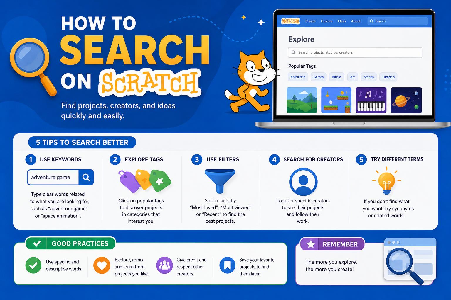 how to search on scratch