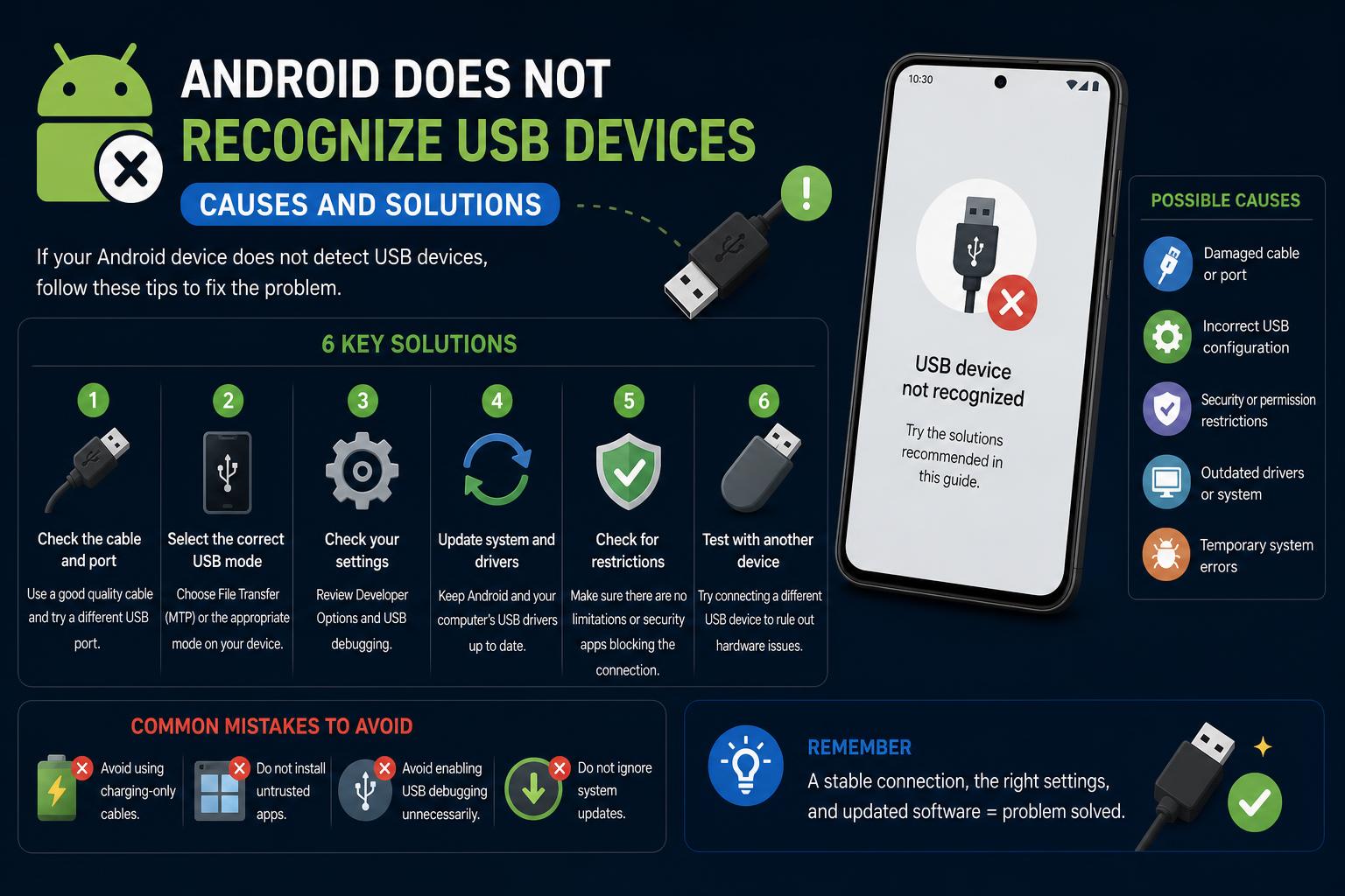 android does not recognize usb devices