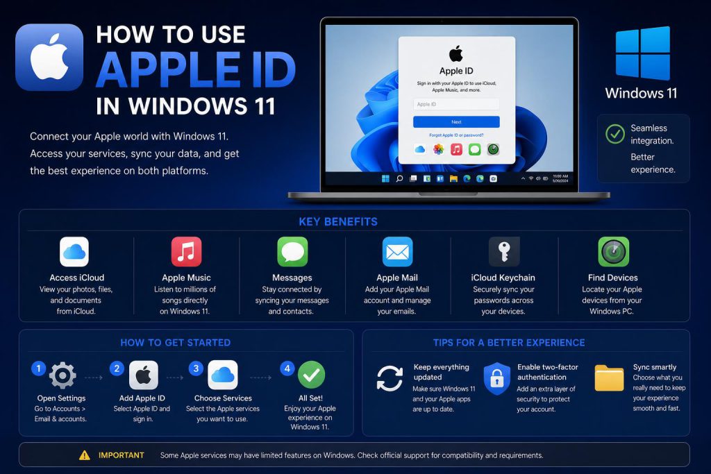 apple idn in windows 11