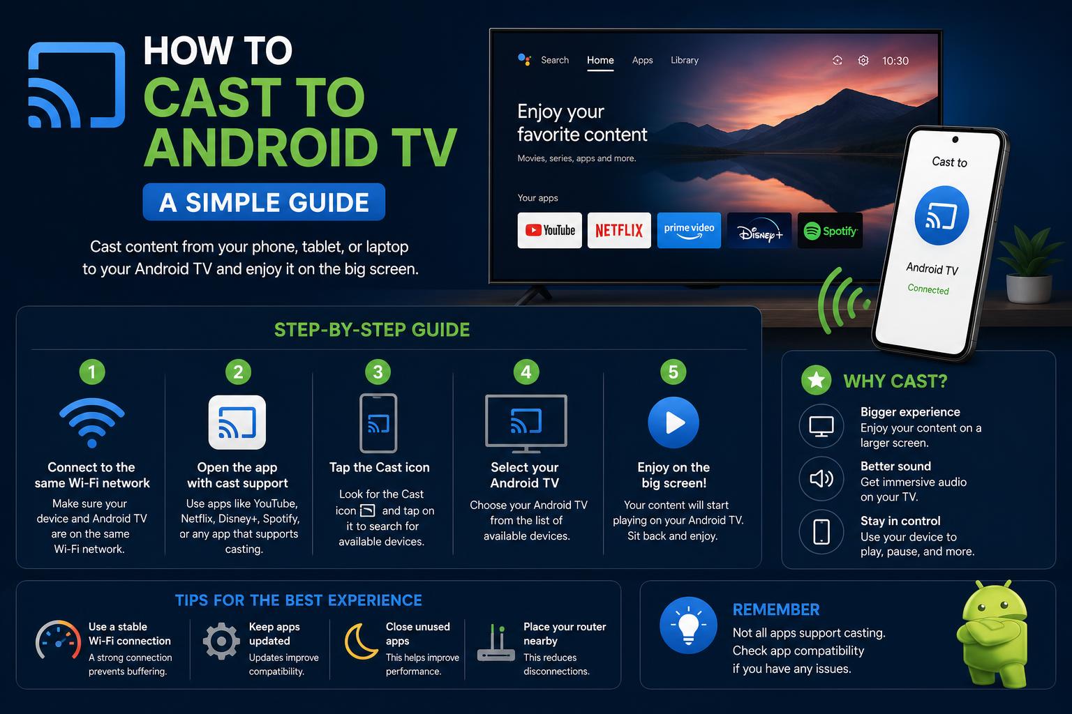 how to cast to android tv
