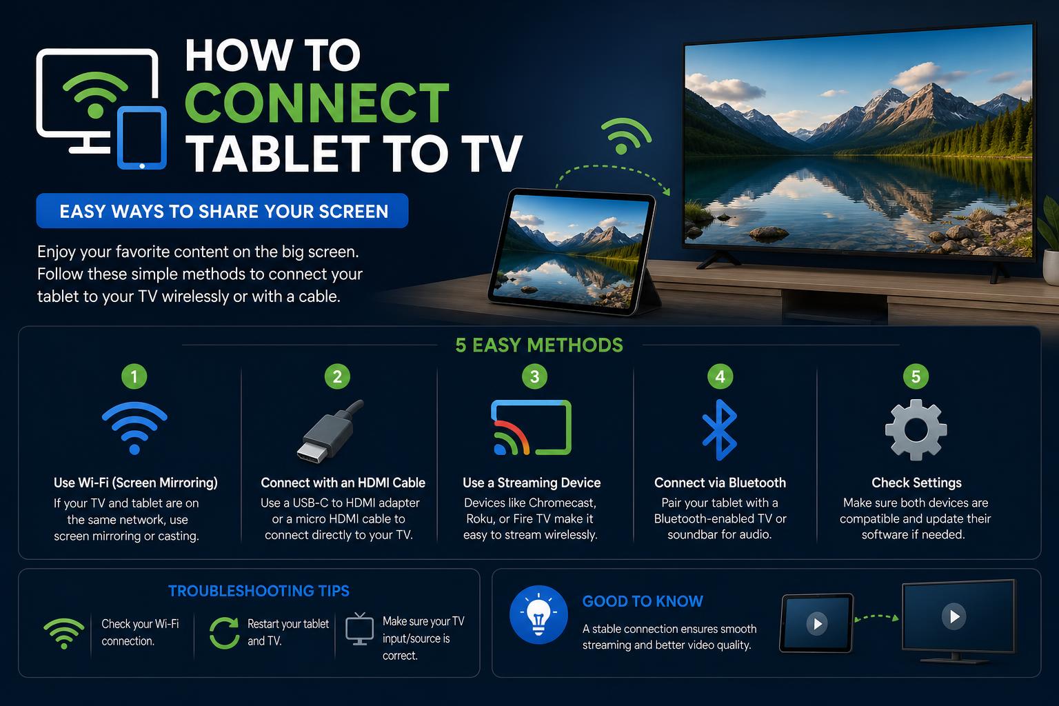 how to connect tablet to tv