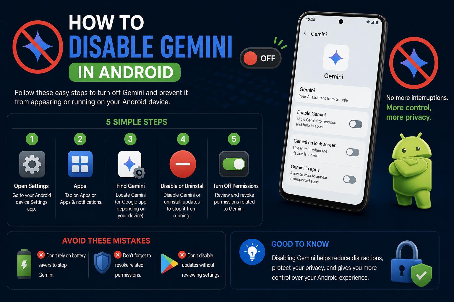 Kako onemogućiti Gemini na Androidu
