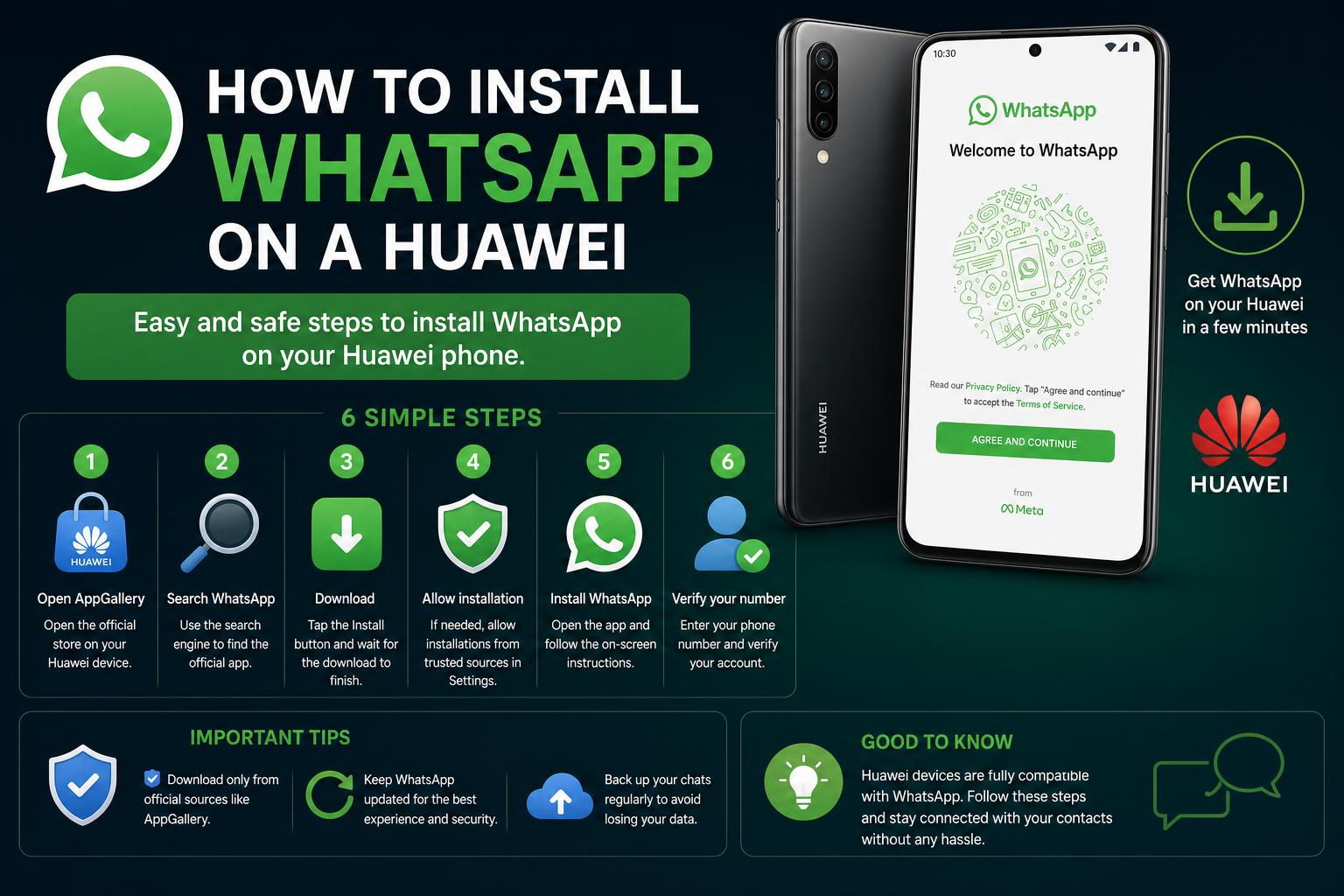 How to install WhatsApp on a Huawei