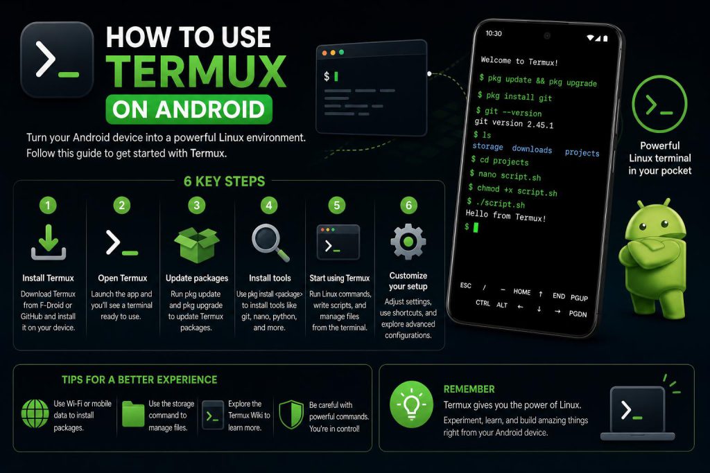 how to use termux on android