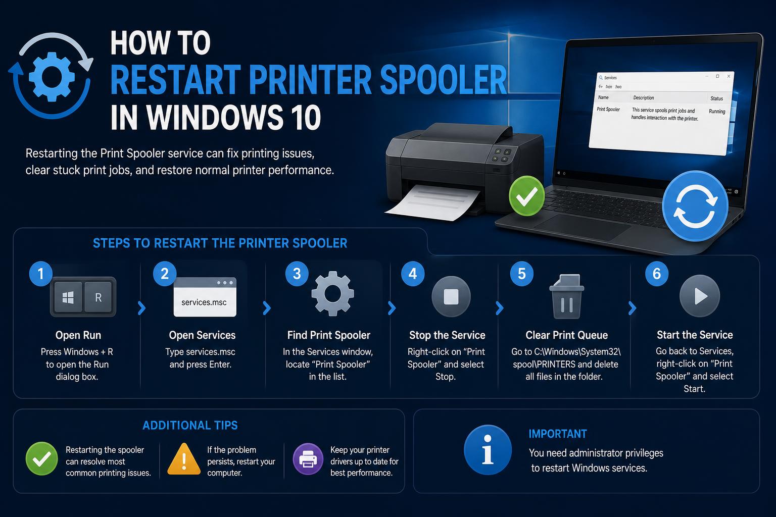Restart printer spooler windows 10