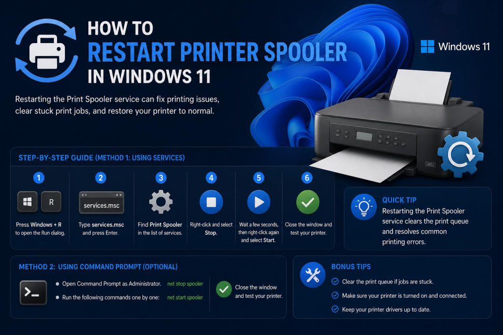 Restart printer spooler windows 11