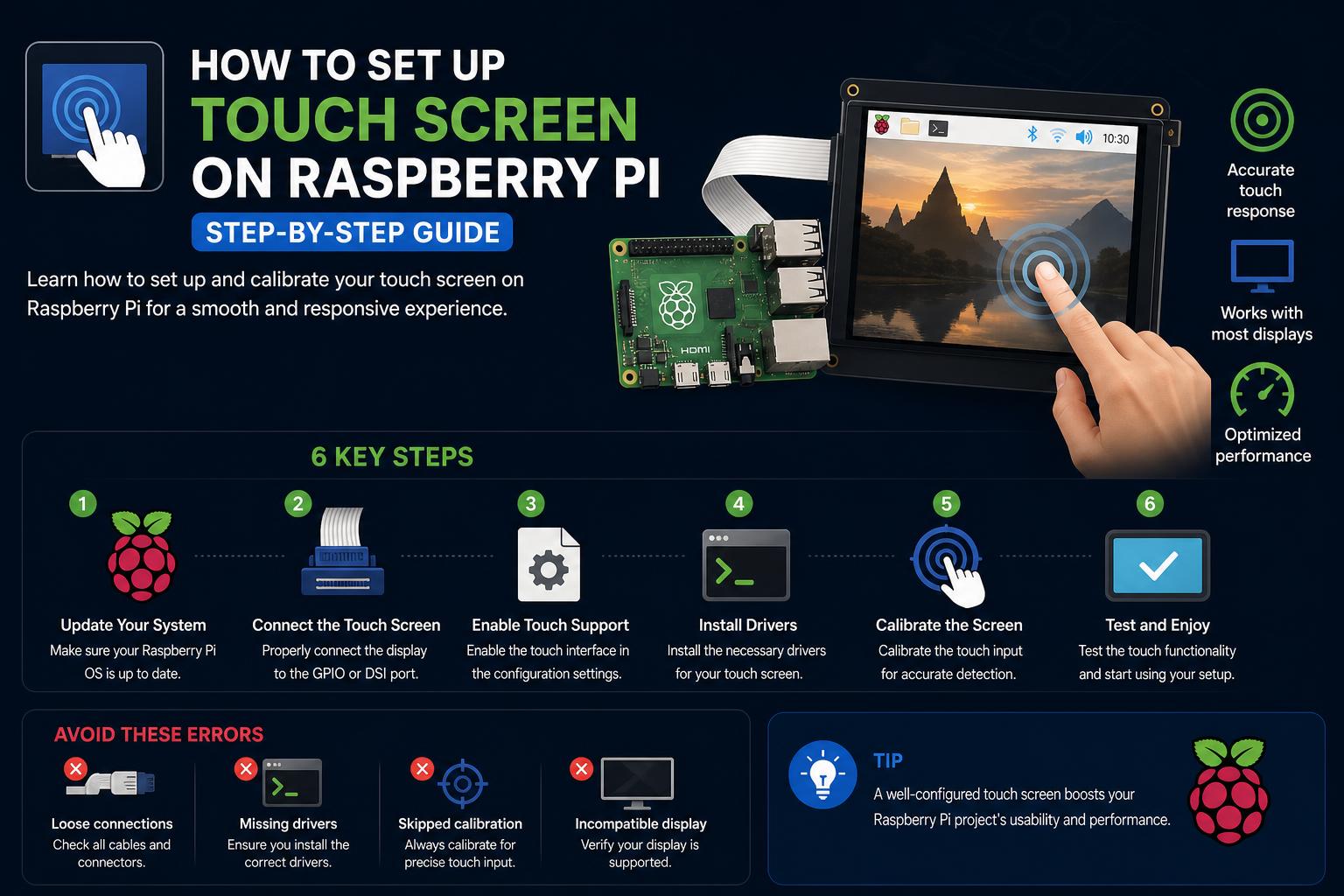 Opsætning af berøringsskærm på Raspberry Pi