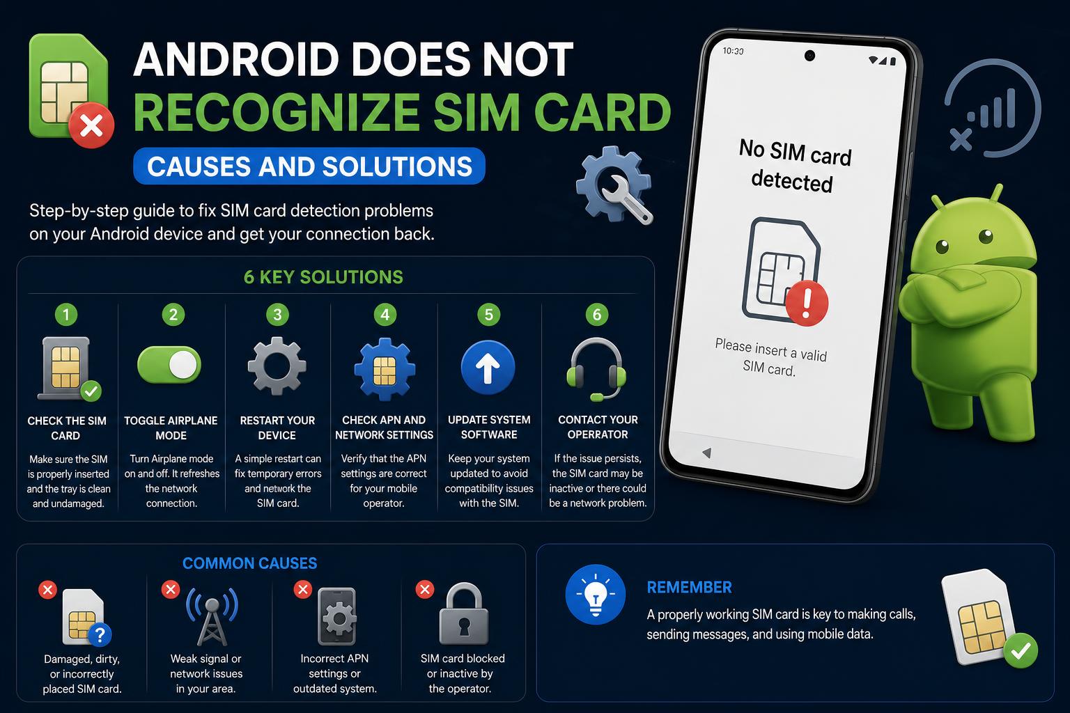 android does not recognize sim card