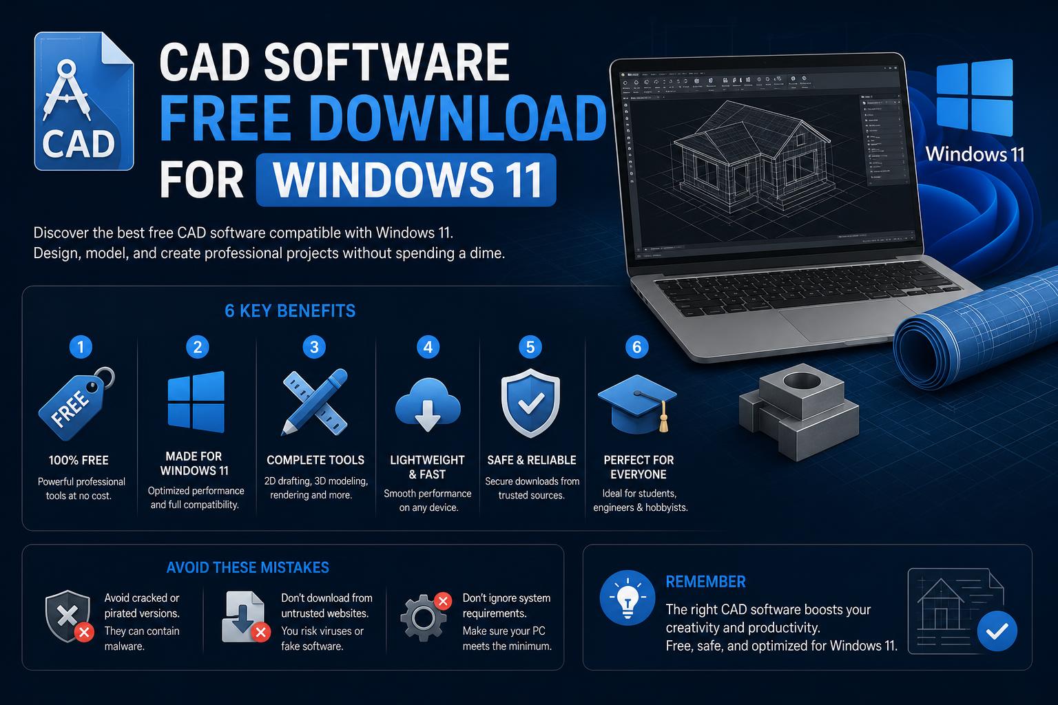 CAD software free download for windows 11