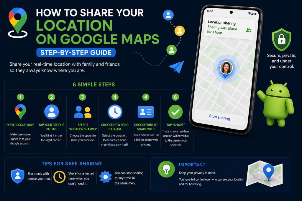 how to share location in google maps