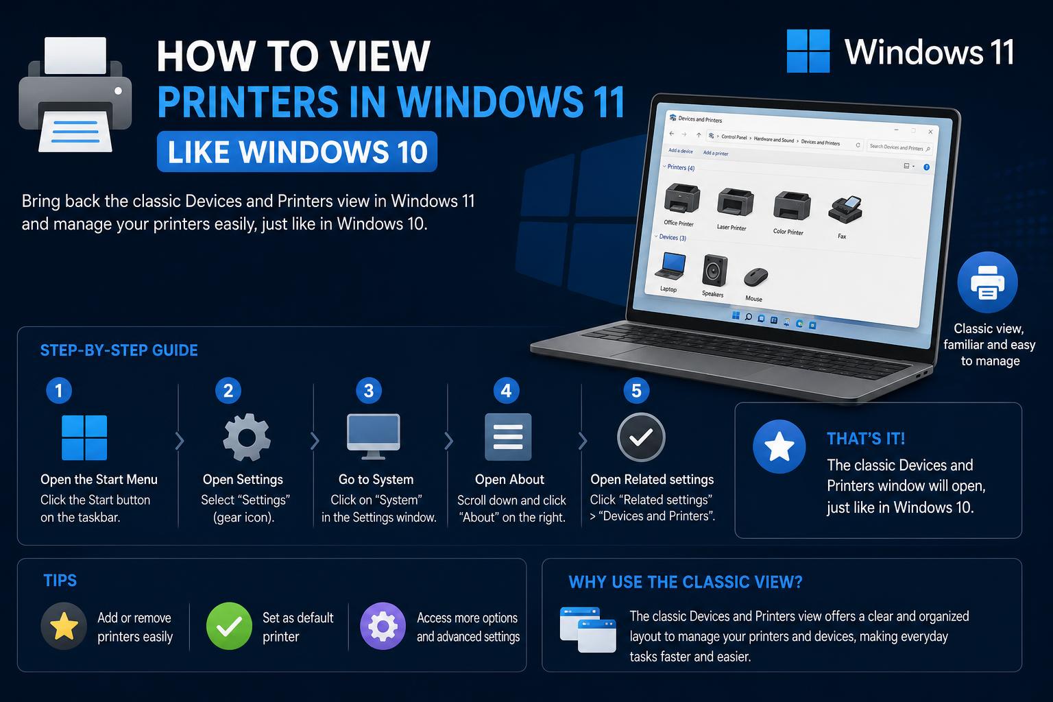 how to view printers in windows 11 like windows 10