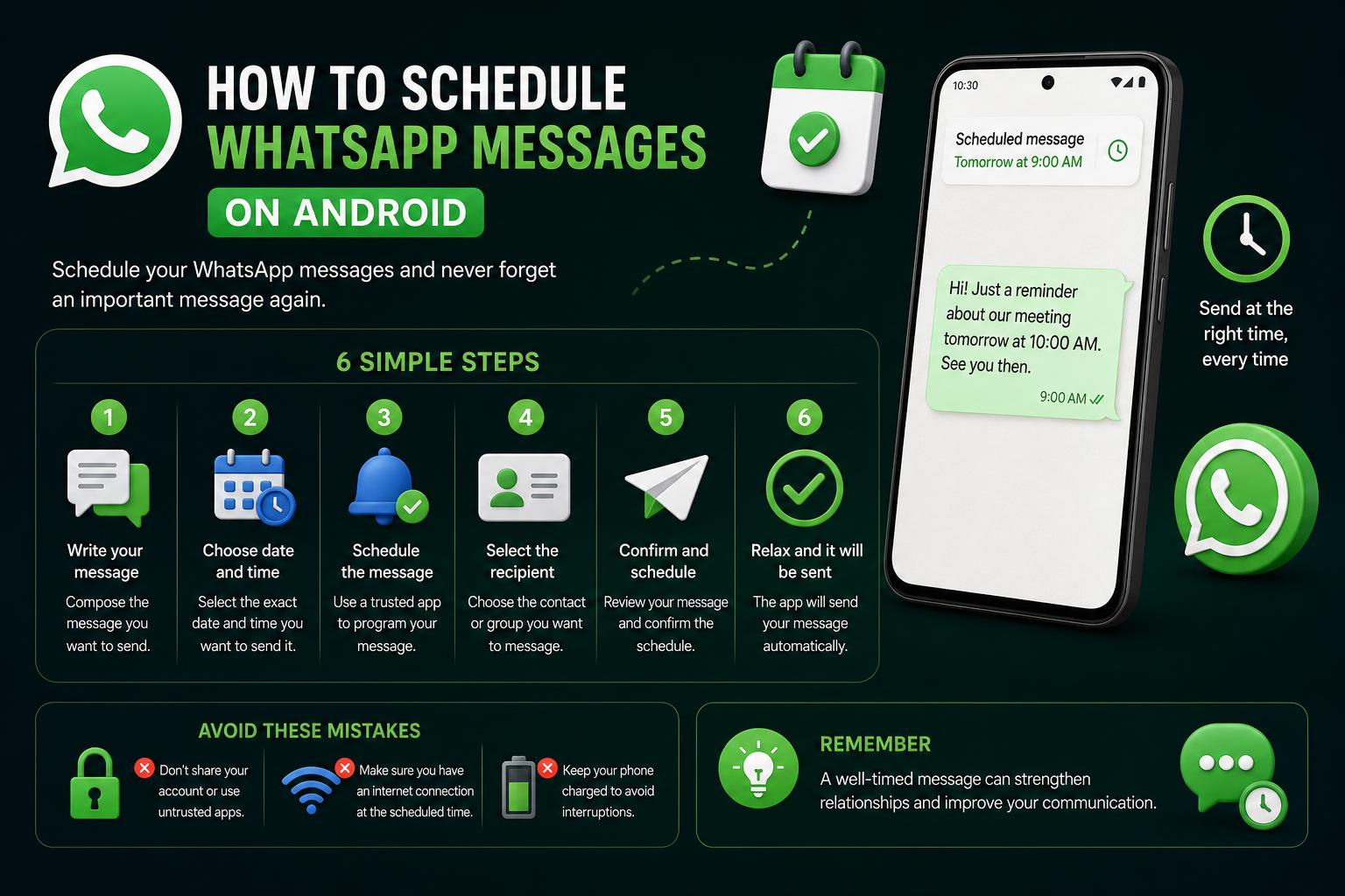 Schedule message whatsapp