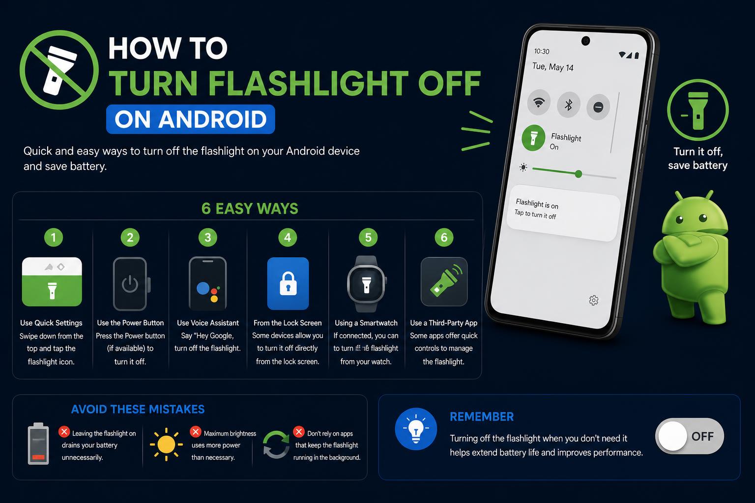 Turn flashlight off