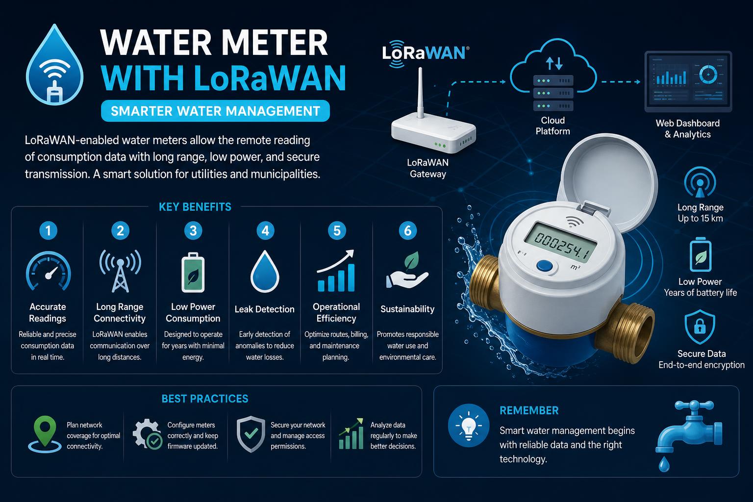 water meter with lorawan