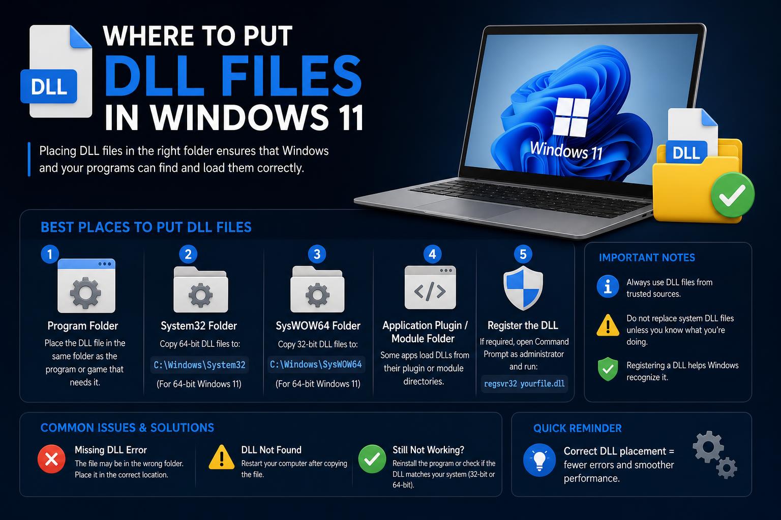 Wher to put dll files windows 11