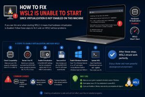 wsl2 is unable to start since virtualization is not enabled on this machine